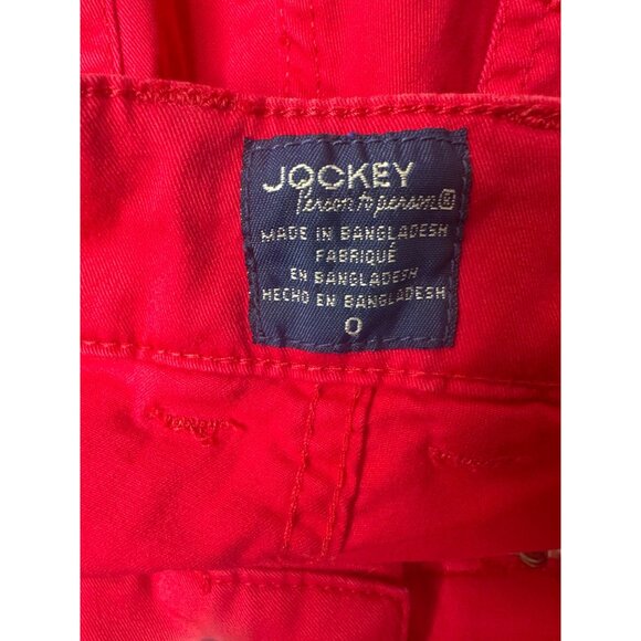 Jockey Women Hot Pink Pants Size 0 Cotton Stretch Slim Fit Summer Beach Cruise - Picture 4 of 7